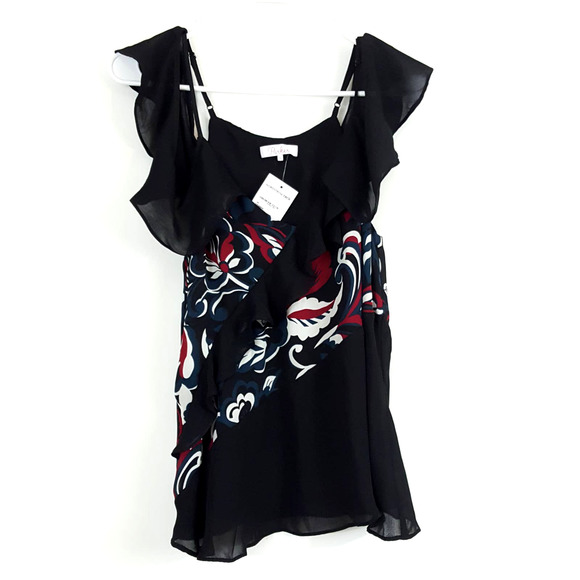 Parker Black and Red Floral Blouse - Picture 2 of 11